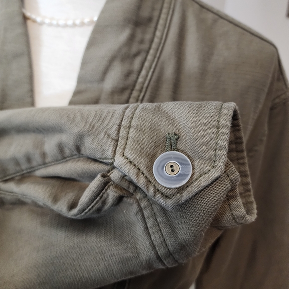 Free People Olive Green Cargo Jacket - Picture 6 of 11